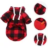 Cão vestuário camisola pet casaco traje de natal xadrez xs filhote de cachorro grade padrão festival vermelho pogal prop roupas