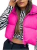 Kadın Yelekler 2024 Kadın Sonbahar Kış Yelek Kolsuz Ceket Yelek Giysileri Sıcak Katlar Lüks Y2K Yastıklı Kirpi Kadın Giysileri