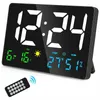 Wall Clocks Digital Clock Large Display 11.5Inch USB LED Alarm For Bedrooms With Weather Station