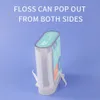 Dispensador de fio dental suporte automático palitos de plástico com caixa de armazenamento de fios portátil recarregável flosser picaretas 240106