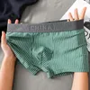 Unterhosen Mode Vertikale Streifen Hosen Hause Männer Unterwäsche Männliche Boxershorts Jugend Sexy Atmungsaktive Höschen Elastische Gürtel Slips