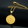 Ожерелья с подвесками в виде китайского дракона для женщин и мужчин, благоприятные украшения-талисманы из желтого золота 14 карат, счастливые подарки