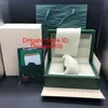 Fournisseur d'usine vert boîte originale papiers cadeaux montres boîtes sac en cuir carte pour 116610 116660 116710 116613 116500 boîtes de montre254K