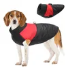 Vêtements de chien hiver chaud chiens manteaux à glissière vestes de chiot solides avec anneau de laisse 2-30kg vêtements pour animaux de compagnie fournitures d'automne vêtements d'extérieur imperméables