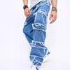 Männer Jeans Vintage Casual Gerade-bein Hose Kleidung Mann Trend Lose Hosen Herren Straße Breite Bein Hosen