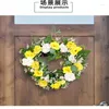 Decoratieve bloemen liefde hart krans lichtgewicht hoofdband decoratie lente seizoen achtergrond hangend ornament voor speciale dagviering