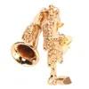 Mini broche de musique, accessoires, bijoux, Instrument de musique Miniature, flûte, corne française, saxophone, épingle à revers en forme de tuba, 240106