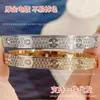 Designer -Cartres Bangle V Gold High Edition Schmales Full Sky Star Armband für Frauen mit 18 Karat Rose breiter CNC -Präzision zwei Zeilen Diamant E8H0