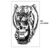 TBS New Dark Black Animal Element Wolf Lion Tiger Water Transfer Simulation Tattoo Sticker