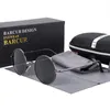 Barcur Retro Round Sunglasses Men Mirror Mirlor Whotarized Glasses with Box 220514283D