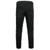 Jeans pour hommes Chic peint à la main Noir Long Denim Denim Skinny Fit Stretchy 2024 Pantalon solide pour hommes