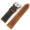 spot whole Italian Retro Brown Watch Band 22mm 24mm HandmadeGenuine Leather Vintage Strap for PAM for panerai280P