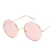 Lunettes de soleil 2024 Rétro Rond Rose Femmes Marque Designer Lunettes de Soleil Pour Alliage Miroir Femelle Noir