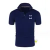 men's polo summer golf fashion brand rabbit print men's lapel short sleeved man polo collar t-shirt