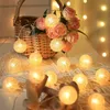 1 Juego, cadena de luces LED con bola de hilo, luces decorativas de bajo consumo, cadena de luces LED para decoración de fiesta de boda en dormitorio interior y exterior