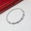 Nuova fibbia per gioielli di lusso con bracciale di diamanti, acciaio inossidabile al titanio, bracciale versatile alla moda europea e americana