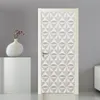 3D 스테레오 흰색 석고 텍스처 기하학적 패턴 벽화 벽지 현대 단순한 거실 홈 장식 PVC 예술 3D 도어 스티커 T22659