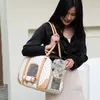 YUEXUAN Designer Luxe draagtas Kat Hond Huisdierenkrat Drager Reizen draagbaar PU-nahka Grote capaciteit Modieus Schouder Ademend Patroon Schattig Dierentas Groothandel