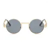 Sonnenbrille ODIDOS Runde Männer Frauen Metall Punk Vintage Sonnenbrille Marke Designer Mode Gläser Spiegel Objektiv Top Qualität Oculo UV400