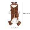 Dog Apparel French Fight Clothes For Pets Puppy Outfits Reindeer Costume Jacket Coral Fleece