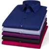 Высокое качество большого размера S-8XL мужские классические рубашки с длинными рукавами классические приталенные элегантные формальные рубашки для блузок одежда 240106