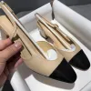 Designer Sandals Fashion High Heels Women's Dress Shoes Sandals Spring Fall round head flat work dress shoes dust bag