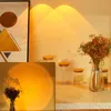 Projecteur de lumière de coucher de soleil décoratif sans fil, 1 pièce, pour la maison, la cuisine, la chambre à coucher et la vitrine, veilleuse LED avec éclairage ambiant