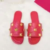 luxe slide designer dames heren diamanten strass sandaal man slipper gewatteerde nappa lederen schoenen confort klinknagel platte sandale zomer strand Outdoor schoen