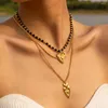 Colares Pingente Uworld Aço Inoxidável Coração Amor Banhado A Ouro Colar Para Mulheres Metal Charme Romântico Elegante Jóias Bijoux Presente