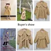 Flickor Long Trench Coats Autumn Fashion Doll Collar Kids Windbreaker Jacka Korean version Teen Children's Clothing 2 4 6 8t 240106