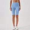 Hög midja sportcyklist shorts kvinnor naken känsla träning push up leggings mage kontroll yoga löpande fitness gym slim byxor 240106