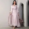 Abbigliamento etnico Donna 2 pezzi Set musulmani Kimono di seta 2 pezzi Abaya Abiti Abiti Set di moda Caftano Ramadan Eid Due Islam