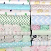 4pcs 102X76cm bed sheet wrapped blanket Cotton flannel born swaddle printed single layer 240106