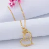 2024 Nya arabiska kvinnor guldfärg muslim islamisk gud allah charm hänge 14k guld halsband mode smycken ramadan gåvor