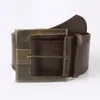 Darlingaga Vintage Fashion Brown Metal Buckle Women Belts Y2K Accessories Waistband Grunge Wide Belt Sashes Leather Outwear Chic 240106