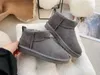 Futra kapci damskie slajdy slajdy klasyczna ultra mini platforma australia buty slip-on les petites zamszowe botki dla Winter Women z botkami z