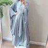 Etniska kläder Batwing Abaya Kimono Dubai Luxury Cardigan Muslim Party Dress Open Abayas For Women Turkish Casual Islamic Clothes Jilbab