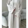 Roupas étnicas Abaya para Mulheres Muçulmanas Cardigan Aberto Kimono Maxi Vestido Turco Kaftan Islâmico Eid Party Ramadan Femme Árabe Robe Dubai