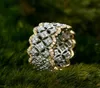 Bague en or Rose 18 carats pavé de diamants en argent Sterling 925, Bijou de fiançailles, bagues de mariage pour femmes 8058854