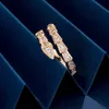 Bvlgaerri banddesigner ringar Baojia V Gold Full Diamond Spirit Snake Head Bullet Designer Ring Family Bone Pair Par Light Luxury