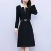 Autumn Korean Fashion Suit Dress Women's Business Casual Mature Fashion Belt Dresses Elegant Professional ATTire 240106