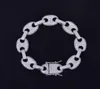 Bracciale a catena con perline di zirconi ghiacciati Materiale in rame Oro Argento Colore Bling Bling CZ Bracciale hip hop da uomo6810119