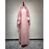 Etnik Giyim Eid Mübarek Nakış Abaya Kadın Müslüman Hijab Maxi Elbiseler Türkiye Arap Kaftan İslam Parti Elbisesi Fas Jalabiya Dubai