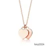 Heart Designer pendant necklaces Jewelry stainless Gift Luxury women love chain Valentine Fashion Brand T men's and women's couple accessories Chains