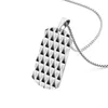 Pendentif Colliers Mode Blue Rhombus Hommes Collier Dog Tag Acier inoxydable Charm Boy Bijoux