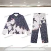 xinxinbuy 2024 Men women designer jeans pant seaweed Floral letter printing sets Casual pants black blue gray M-3XL