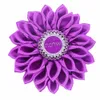 Custom Party Wear Solid Purple Layer Ribbon Violet Flower Women Group NCNW Pin Brooch Jewelry 240106