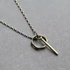 Hanger Kettingen Klassieke Trendy Ronde Voor Mannen Punk Metaal Goud Kleur Lange Ketting 1 Ketting Persoonlijkheid Sieraden