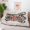 Knitted Tiger Blankets for Beds Outdoor Camping Picnic Mats Ins Style Sofa Throw Nap Blanket Retro Tablecloth Wall Tapestry 240106