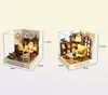 Kids Wooden Miniature Dollhouses Kit Gift Toys Roombox Doll House Furniture Box Theatre Toy For Birthday AA2203259396338